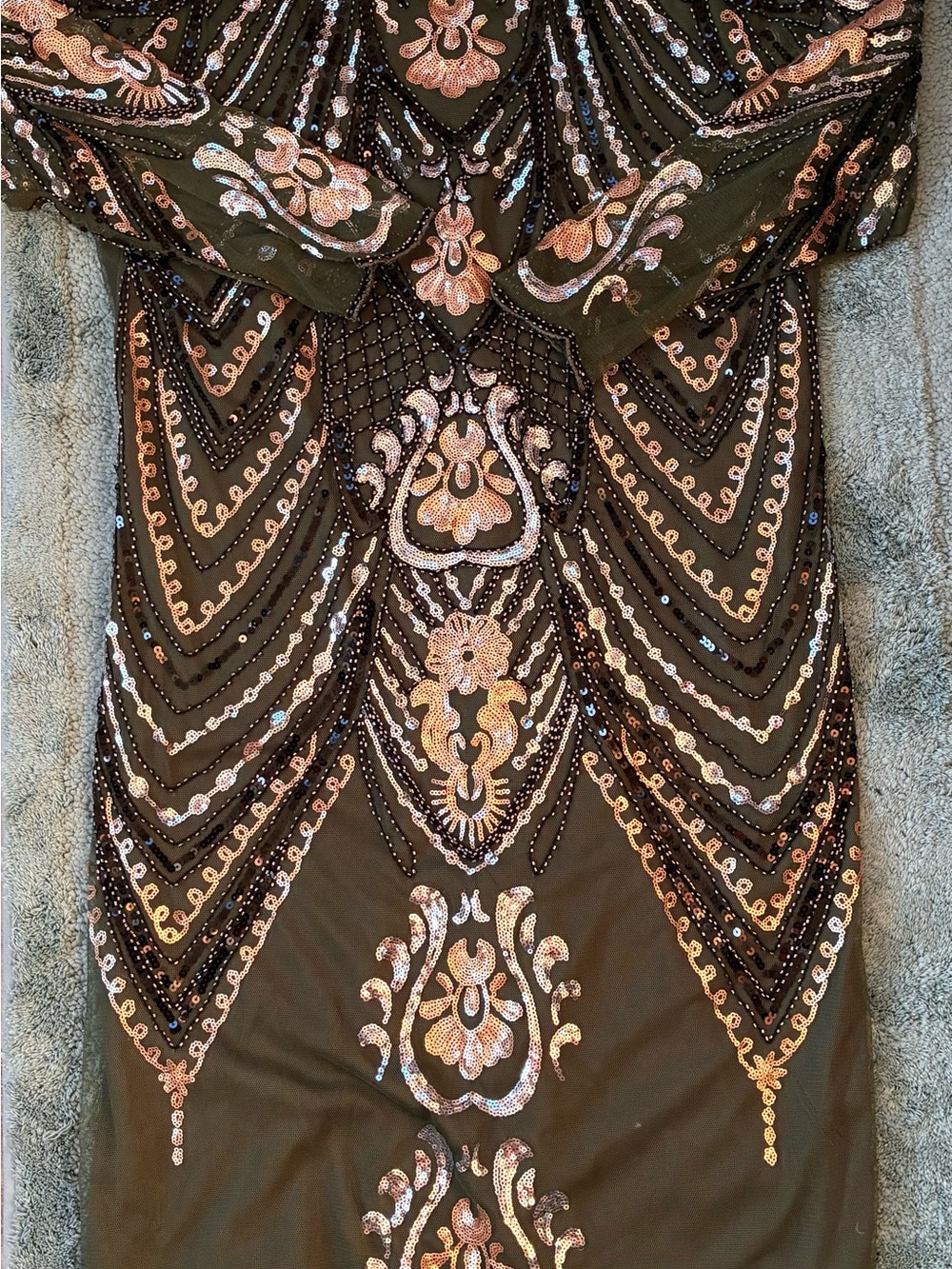 NWT Gatsby/Flapper-Themed Olive Green Dress